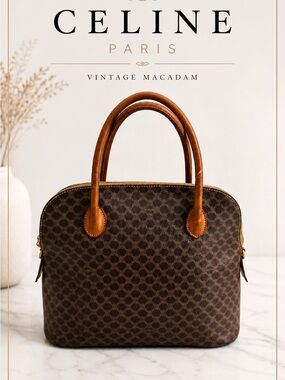 Authentic Celine Macadam Vintage Bag MC96 Top Handle Made in Italy